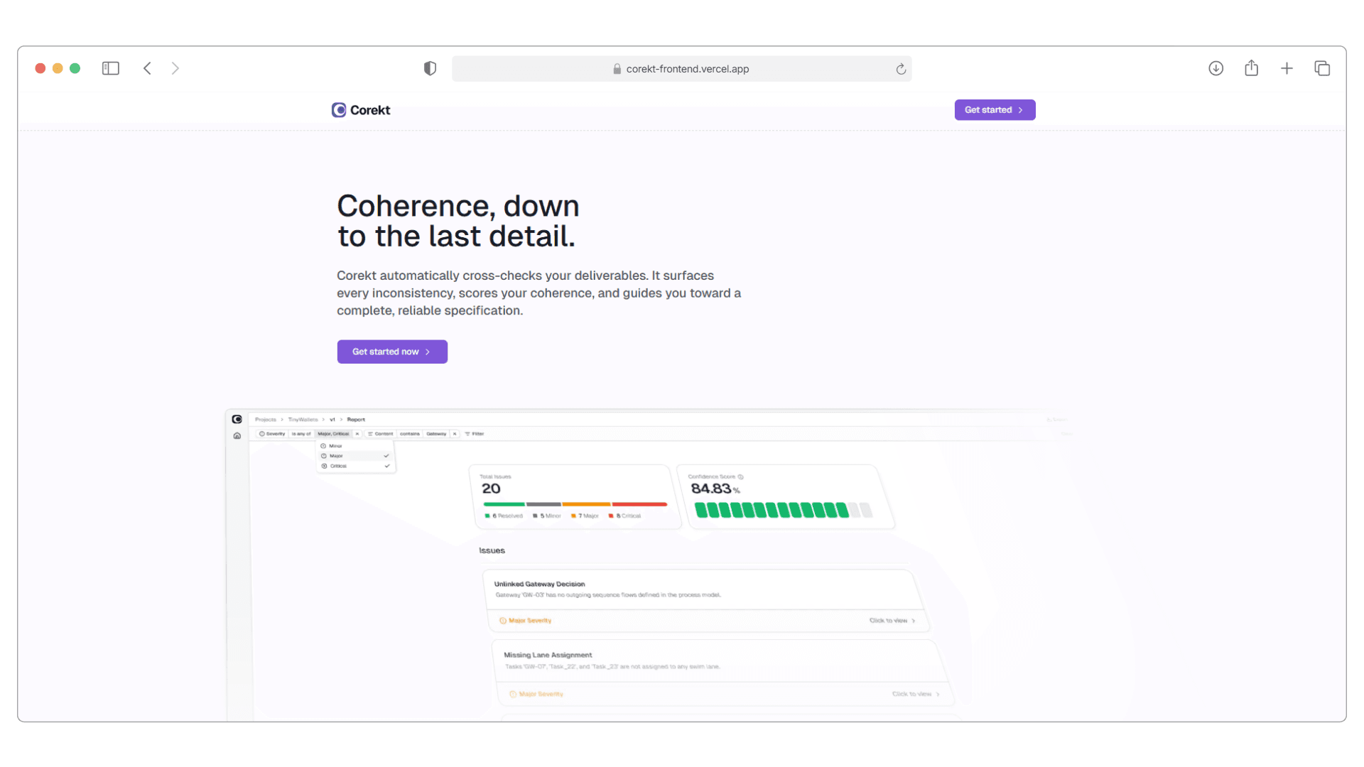 Corekt Frontend