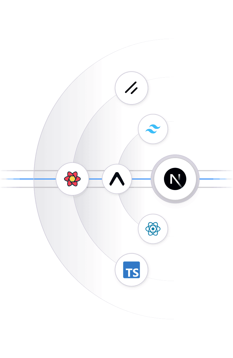 Illustration displaying various frontend technologies